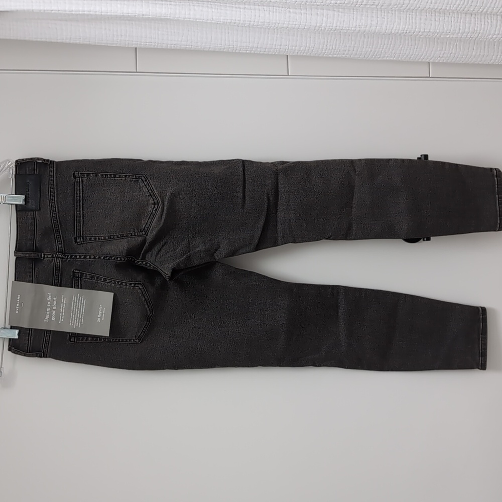 Everlane Mid Rise Skinny Washed Black Jeans - Picture 6 of 7